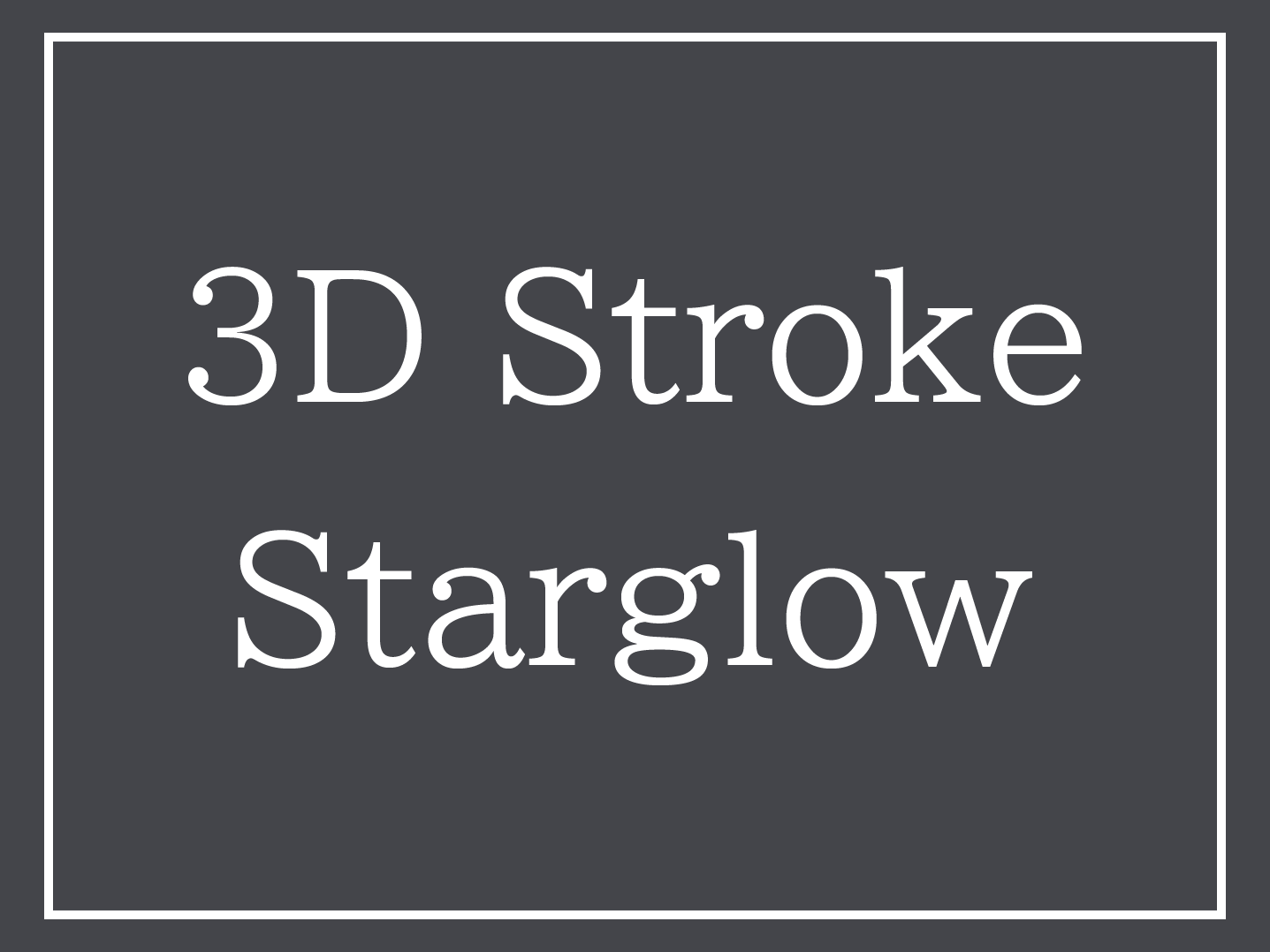 3DStrokeとStarglowを使ってキラッとした効果を付ける