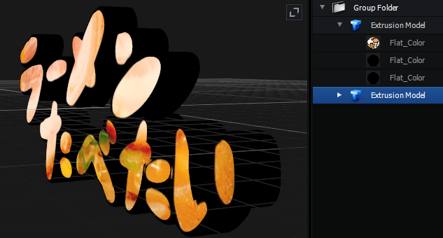 element3Dでパスから起こしたロゴの表面にぴったり絵を貼る方法